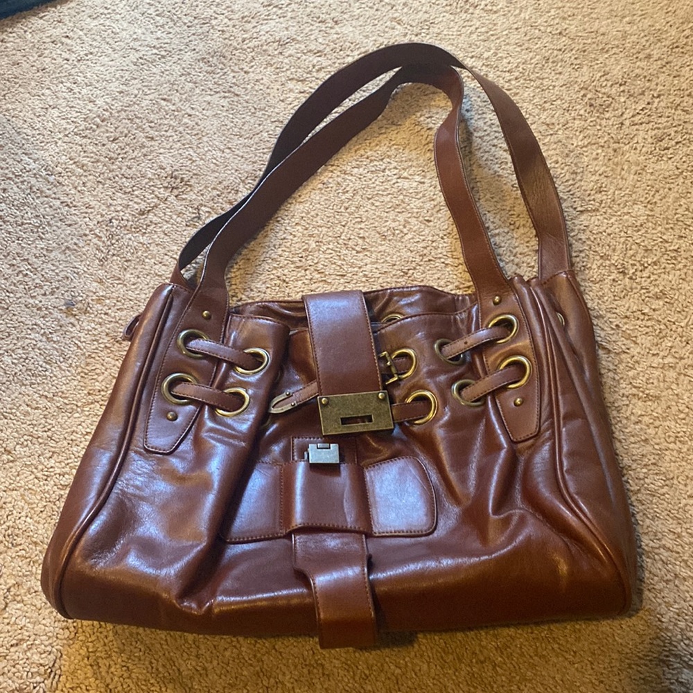 Large brown handbag